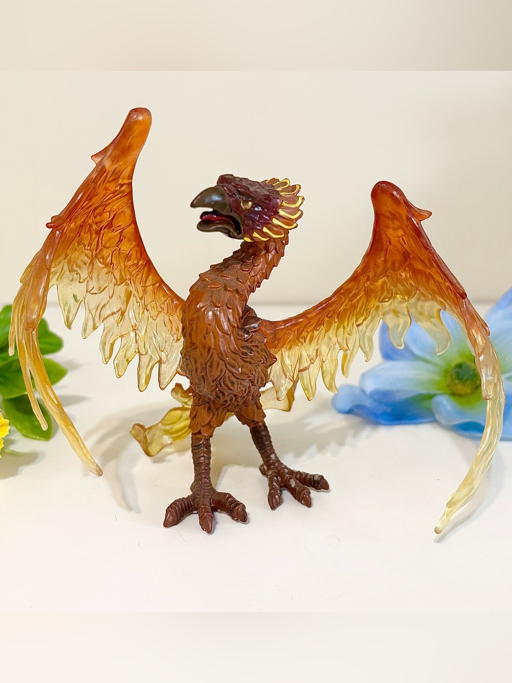 Mythical Phoenix Collectible PVC Dragon Figure-Kids/Boys Dinosaur-Bird Feathers